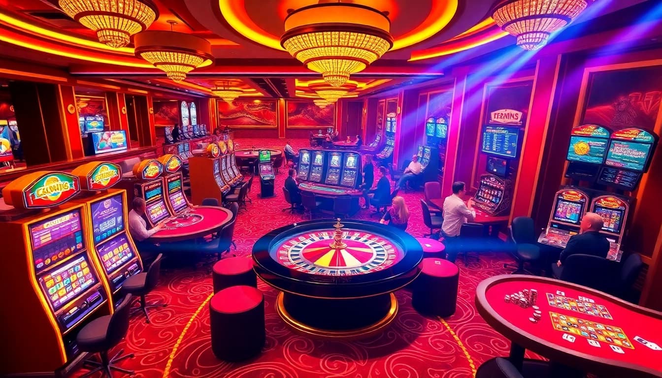 Experience the thrill of online gambling at jun88.com with vibrant casino tables, exciting games, and players in action.