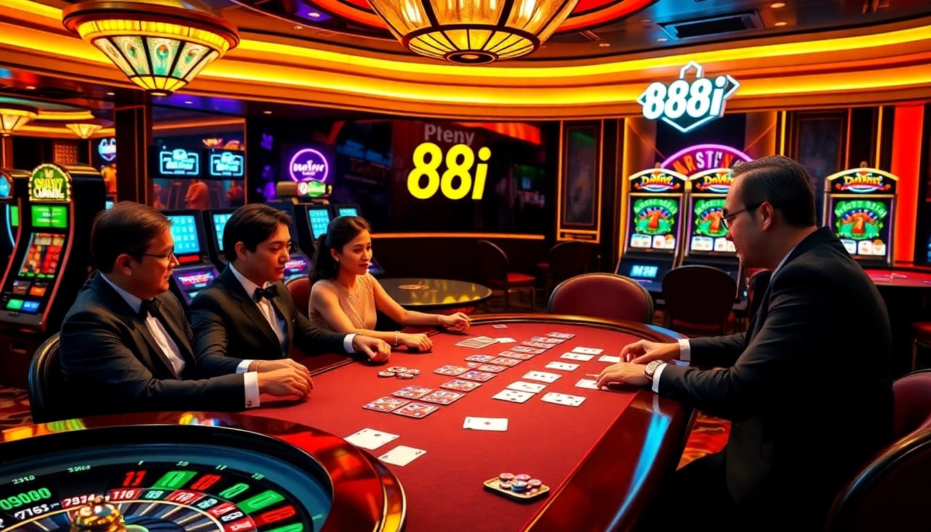 Engage with thrilling card games and slot machines at 88i, where excitement meets luxury.