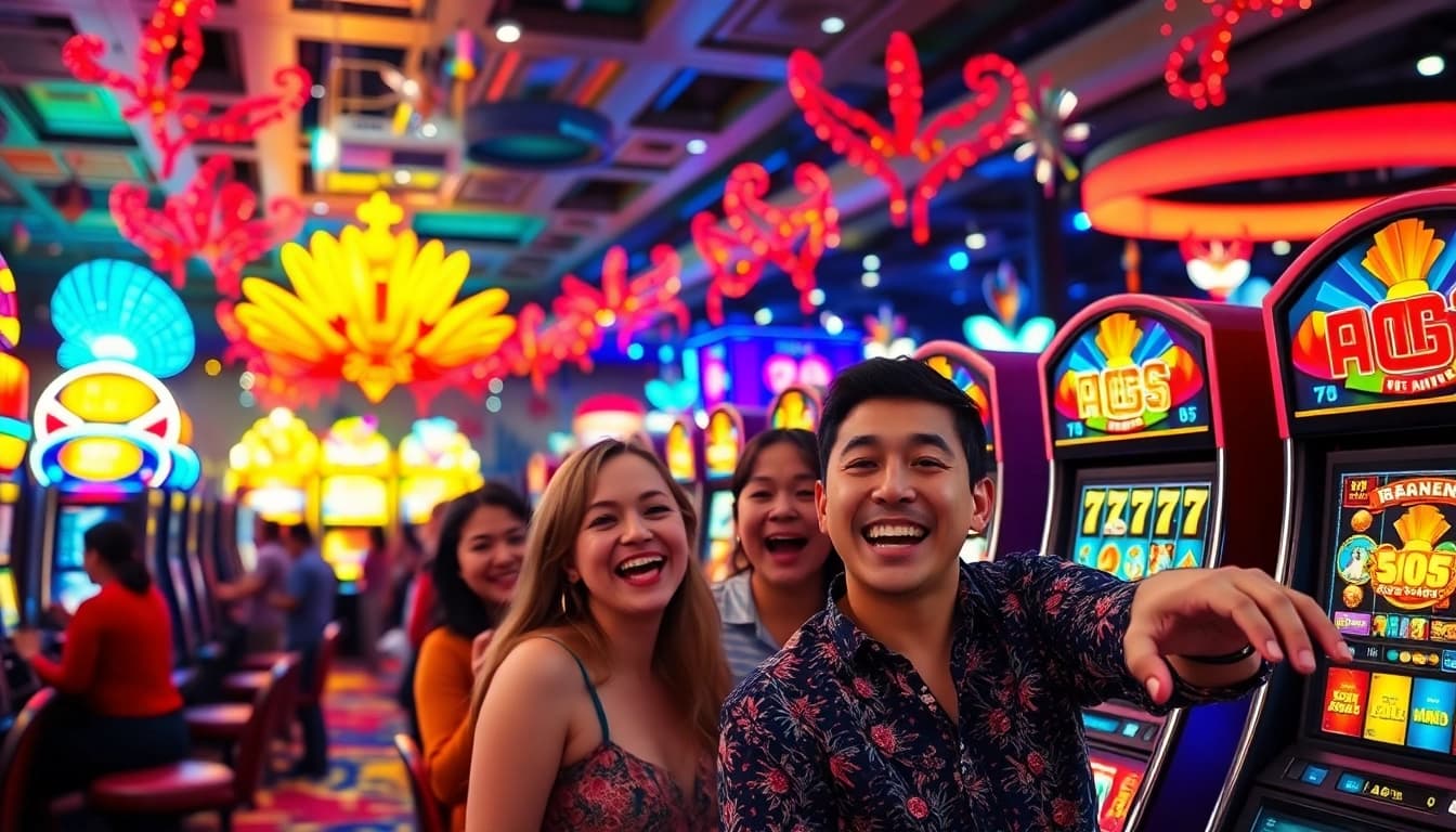 Pemain menikmati pengalaman situs slot gacor dengan ekspresi penuh kegembiraan.