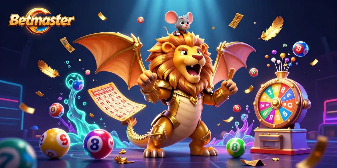 Experience thrilling wins with Betmaster's dynamic 3D casino illustration packed with action!