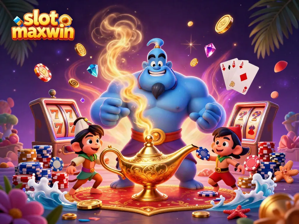 Experience thrilling wins in the slot maxwin adventure with vibrant 3D casino elements and characters.