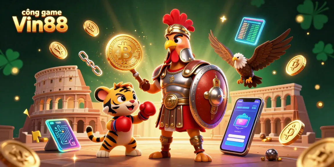 Engage with the exciting features of cổng game Vin88, showcasing vibrant gameplay elements and dynamic characters.