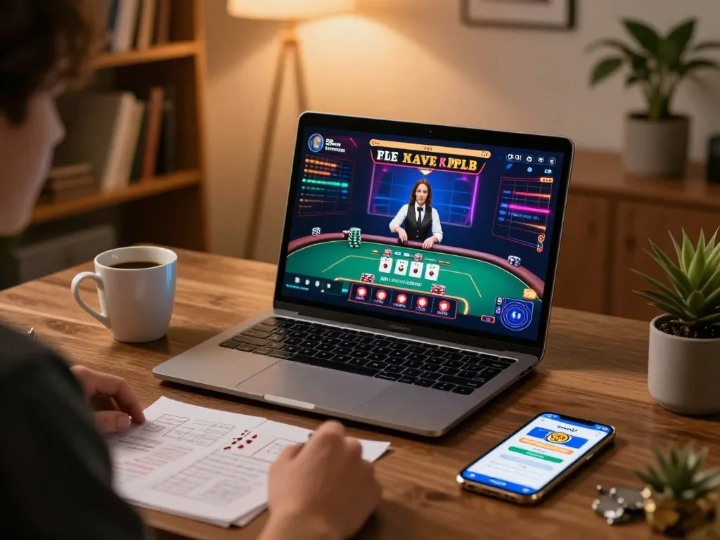 Play exciting blackjack on the king33 platform with engaging visuals and a cozy home setting.