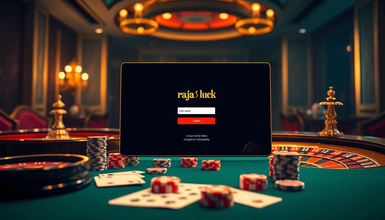 Login to raja luck for exciting gambling experiences at a luxurious online casino.