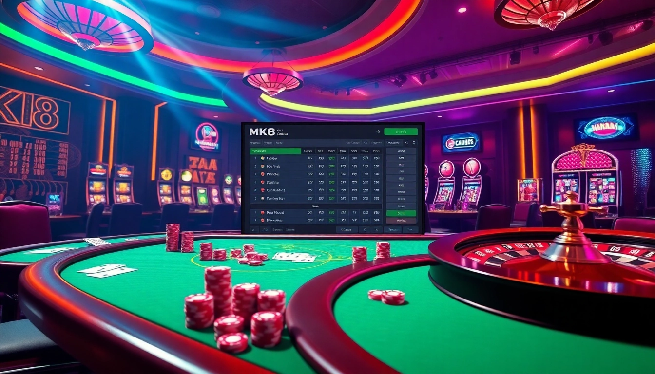 Experience the thrill of MK8 betting at a vibrant casino with exciting games and professional gaming interfaces.