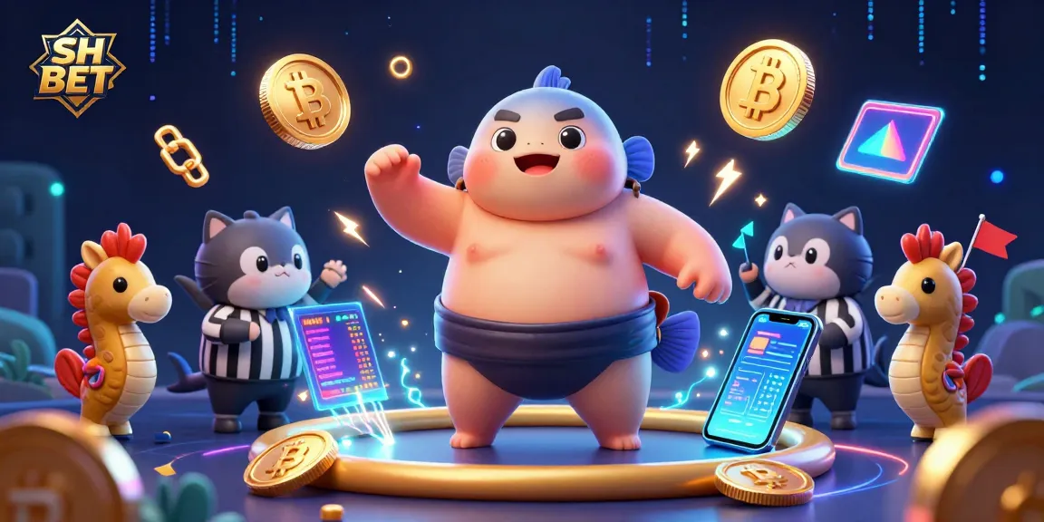 Experience the thrill of SH BET with a lively underwater casino scene featuring animated characters and vibrant gaming elements.