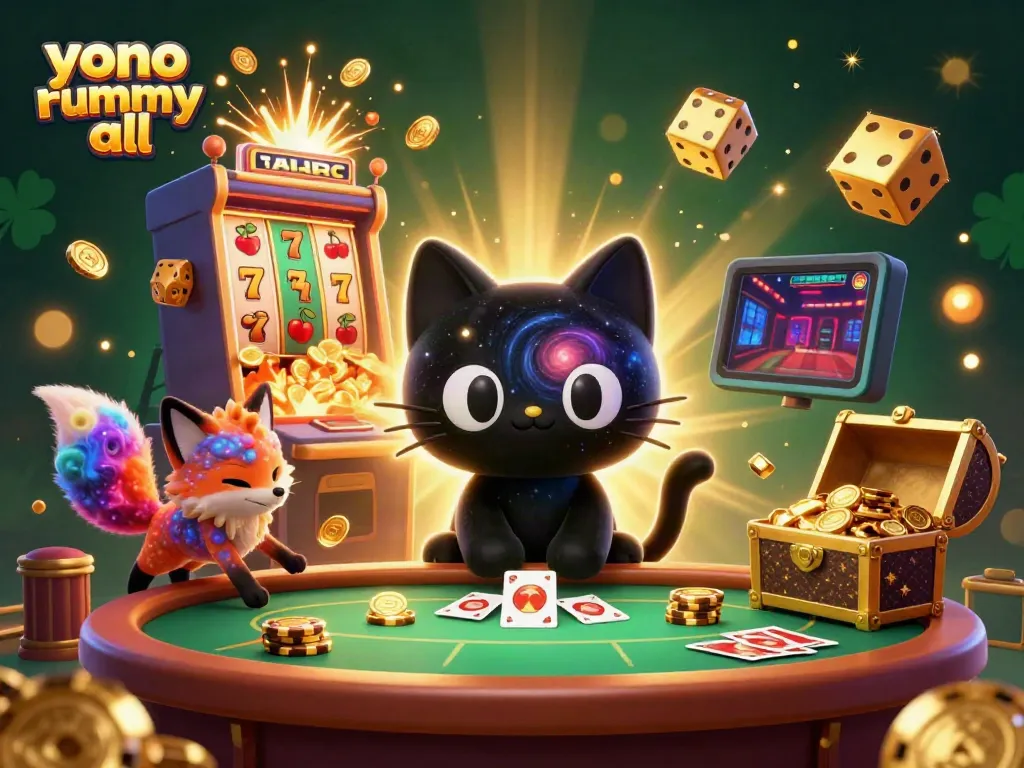 Gambarkan momen kemenangan lewat Yono Rummy All dengan karakter unik dan elemen grafis mengagumkan.