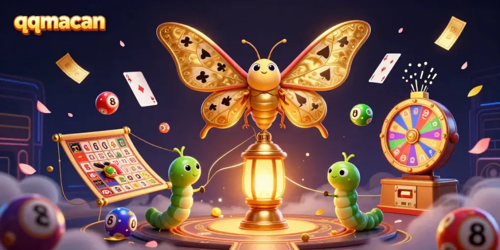 Engage with qqmacan's exciting casino games featuring vibrant characters and lottery elements.