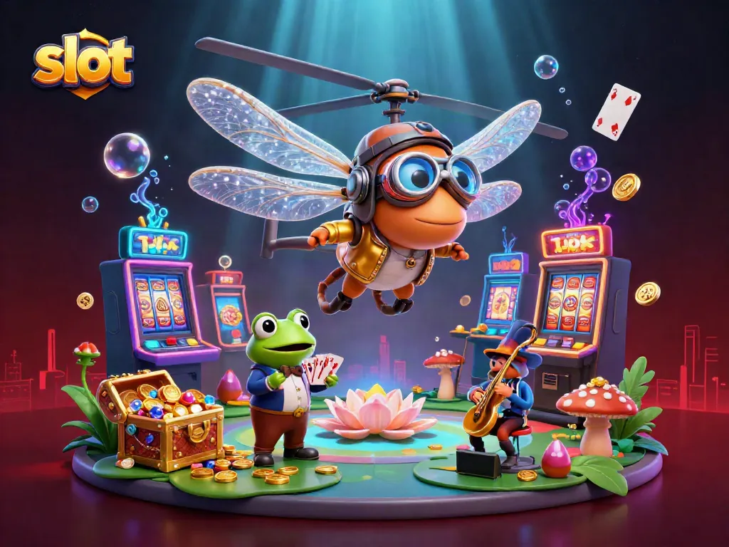 Slot yang megah dengan karakter kartun menyenangkan beraksi di kasino kecil yang dikelilingi elemen laut di bawah air.