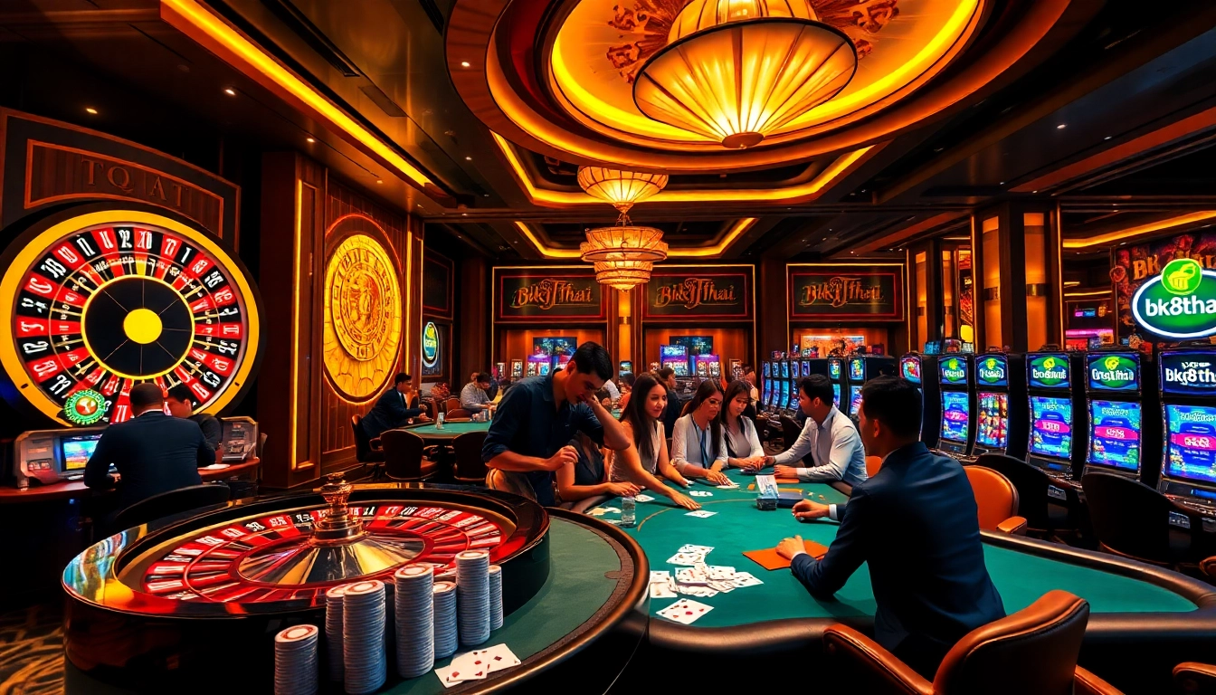 Experience the thrill of online gaming with bk8thai's vibrant casino atmosphere.