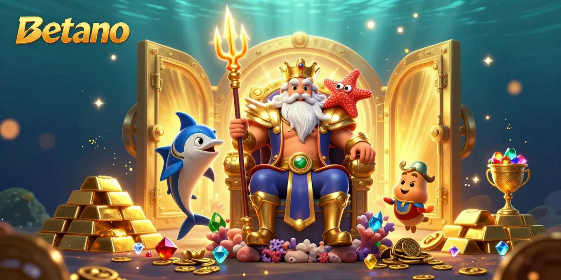 Betano offers thrilling betting experiences with sparkling gems and treasures in this vibrant casino illustration.