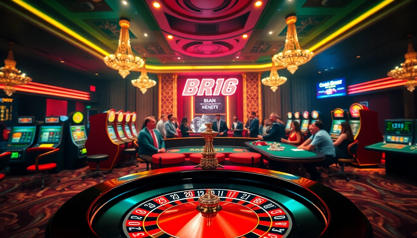 Experience thrilling gameplay at https://dr88.co.com/ with a vibrant casino scene featuring roulette and poker action.
