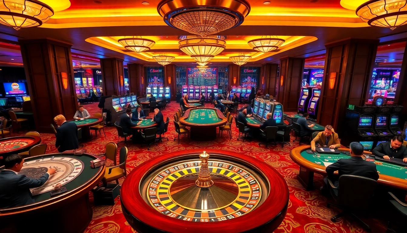 Thrilling casino scene at 88I with vibrant tables and engaged players.