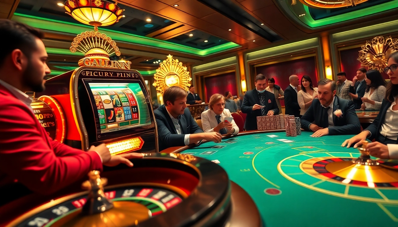 Players engage at a thrilling thabet poker table, capturing the excitement of high-stakes gambling.