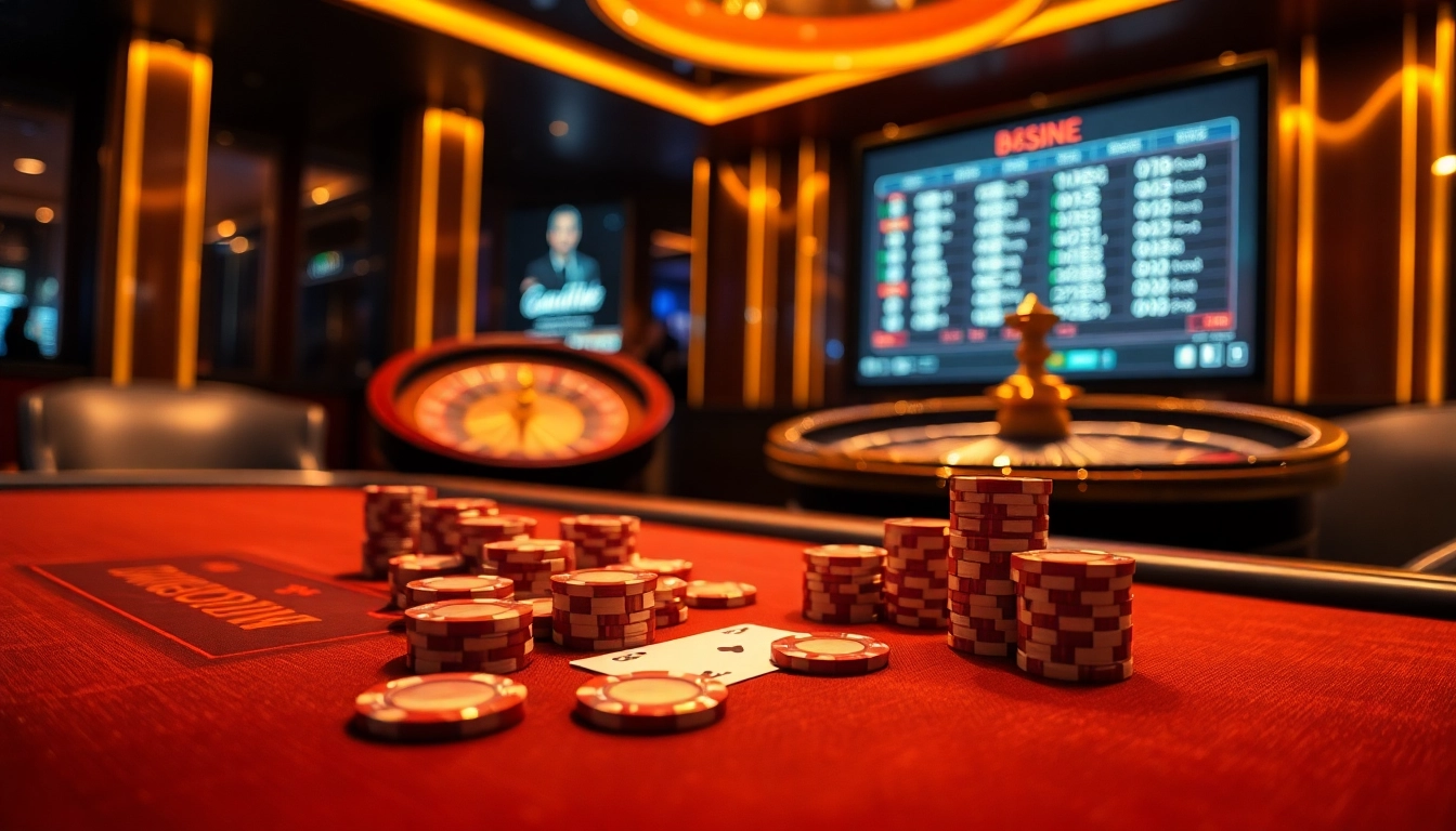 Players enjoying a thrilling game at bk8th casino with vibrant casino elements.
