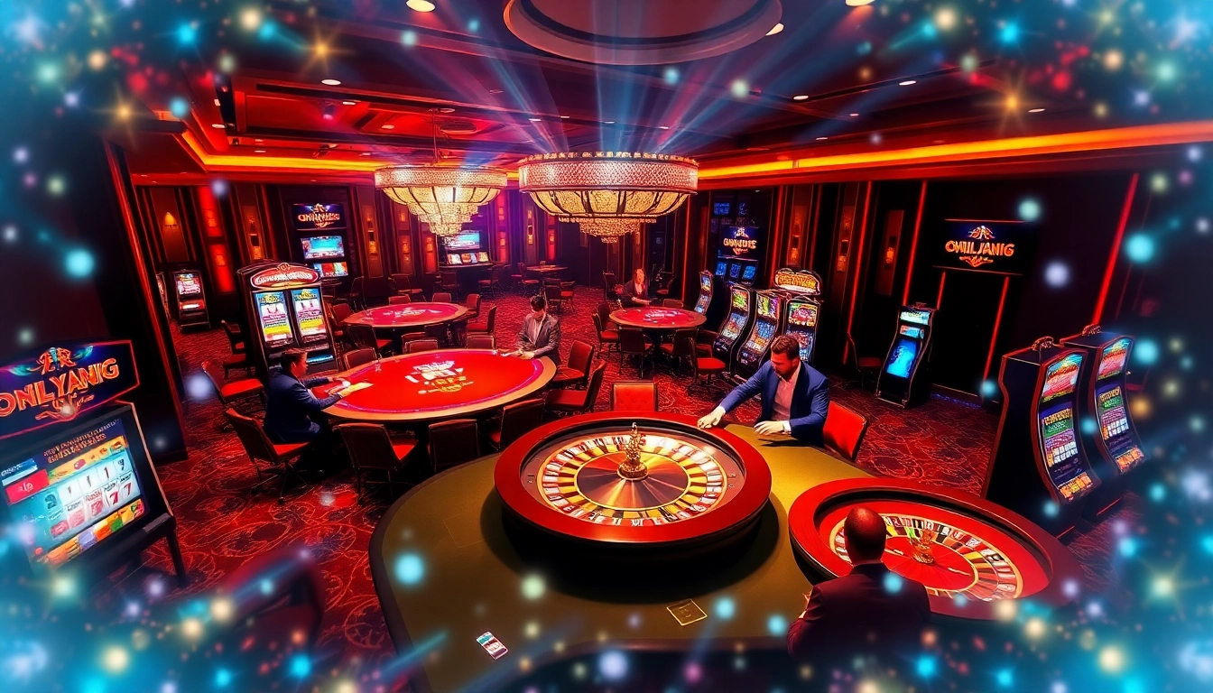 Exciting casino scene featuring XX88 tables and players in a luxurious setting.