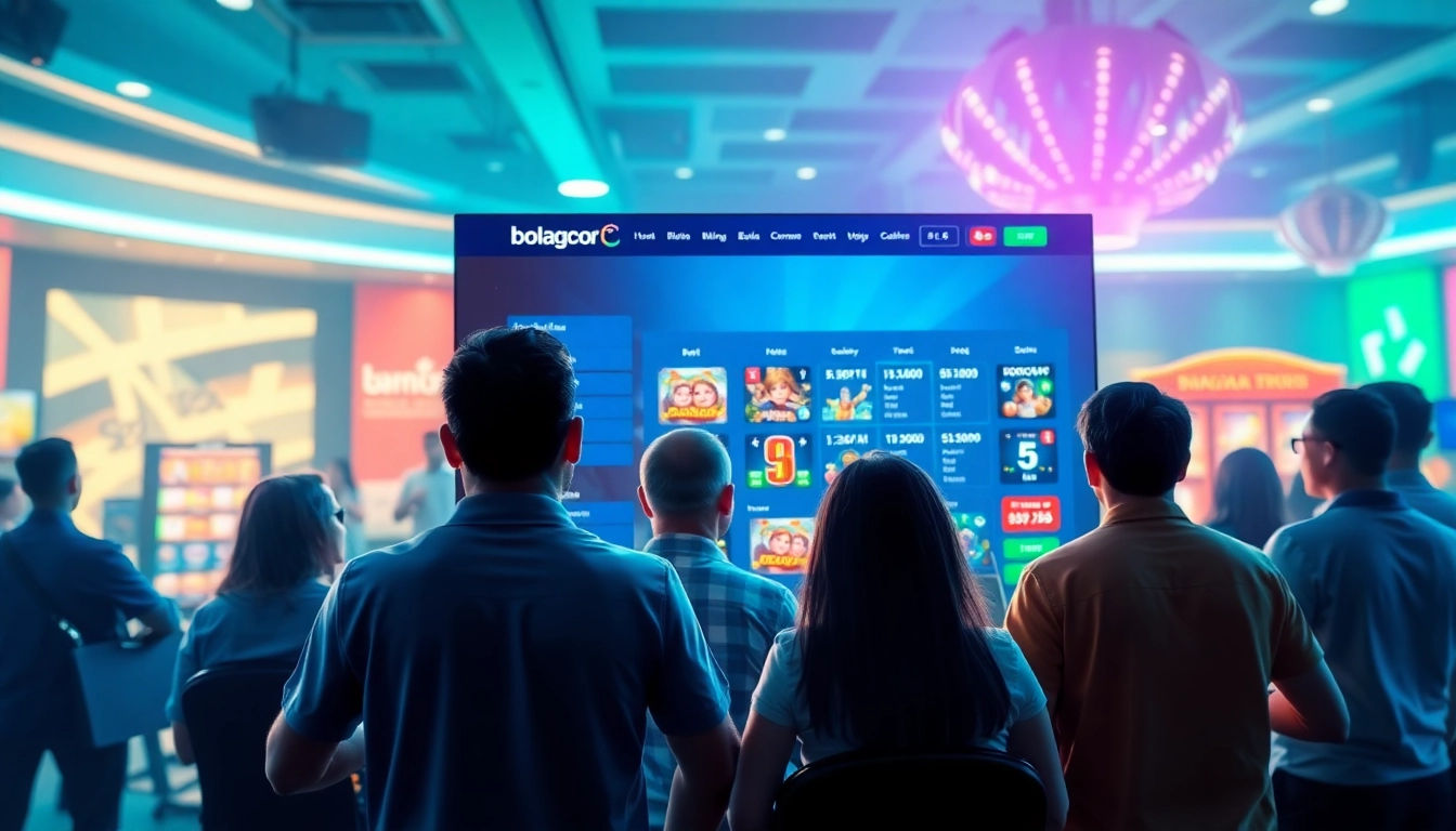 bolagacor online gambling interface showcasing excitement and community.
