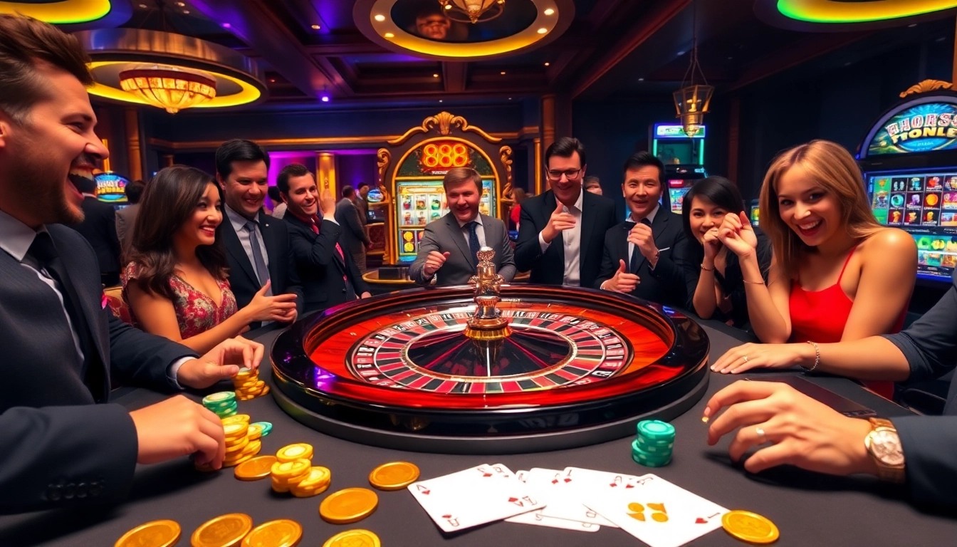 An engaging roulette game scene showcasing the excitement of 888 new casino players placing bets with colorful chips.