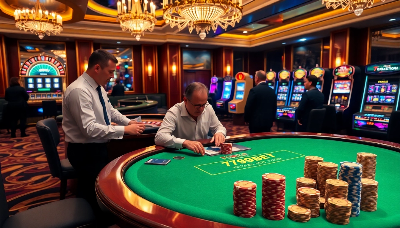 Players enjoying high-stakes blackjack and roulette at 789bet casino.