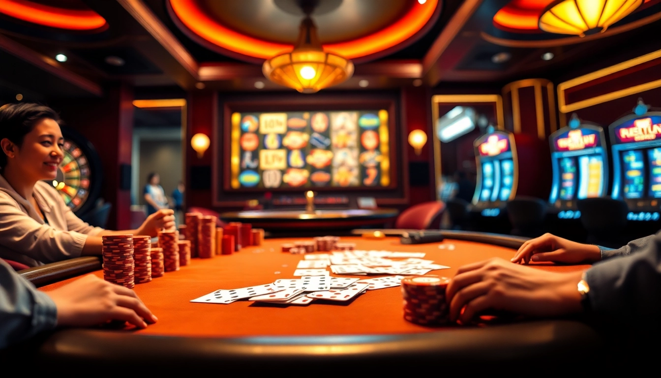 Experience thrilling poker action at GG88 with vibrant chips and cards on the table.