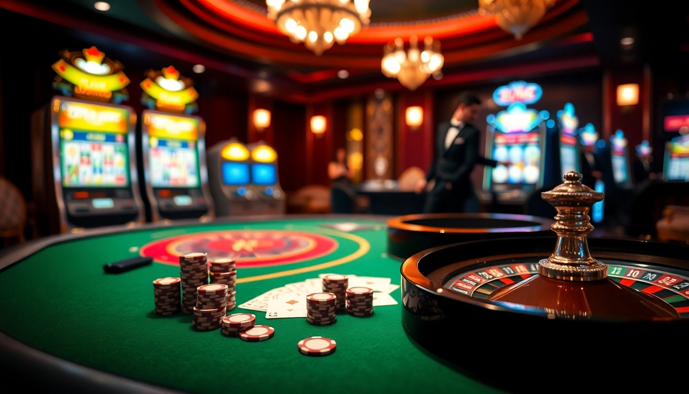 Engage in high-stakes gambling at https://kk55.fit/ with premium poker chips and vibrant casino tables.