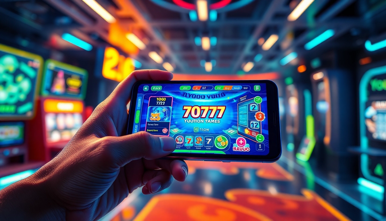 Experience the thrilling Yono 777 mobile gaming interface, showcasing vibrant graphics and innovative design.