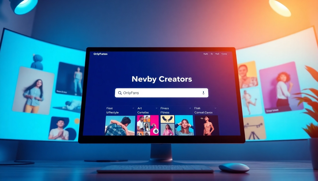 Discover OnlyFans Nearby Creators through an intuitive search engine interface, showcasing vibrant categories and user-friendly design.