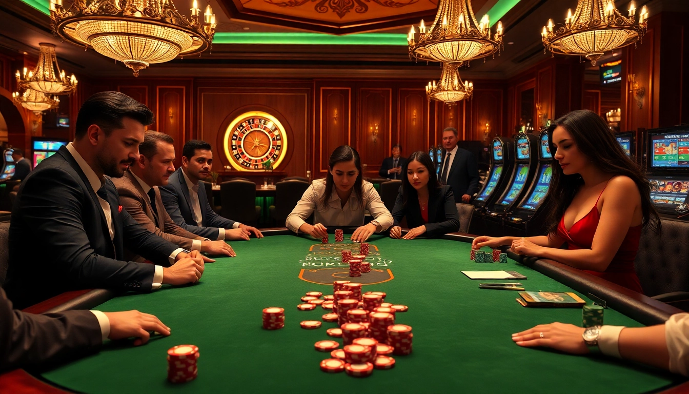 Players strategizing at a poker table, exploring hidden wiki 2026 gaming opportunities in a luxurious casino setting.