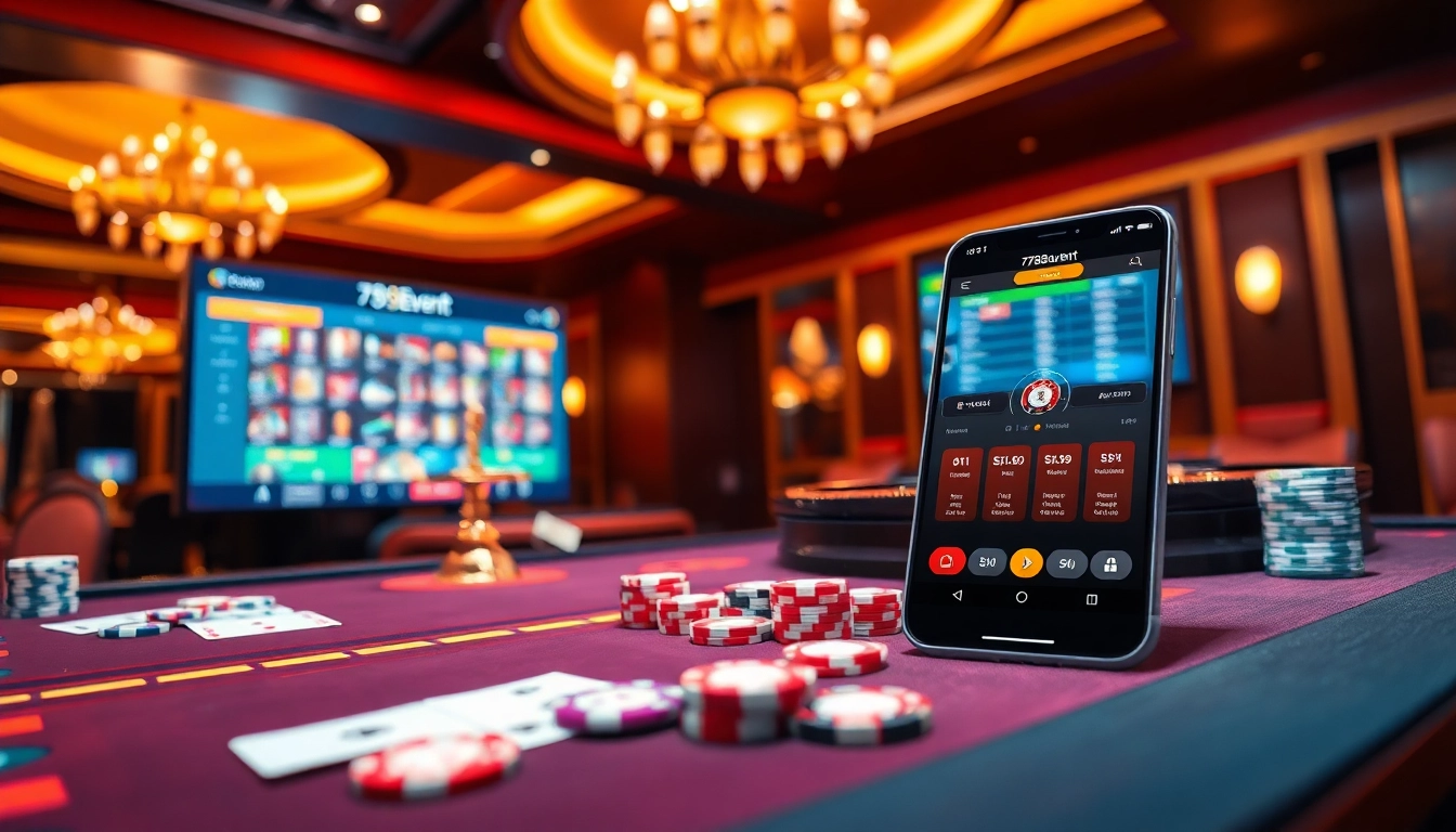 Experience thrilling gaming action with 789bet.events, featuring excited players engaging at a vibrant casino table.