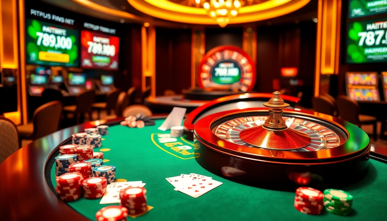 Engaging casino scene showcasing gaming action and promotions at https://789wins1.net/ with vibrant elements.