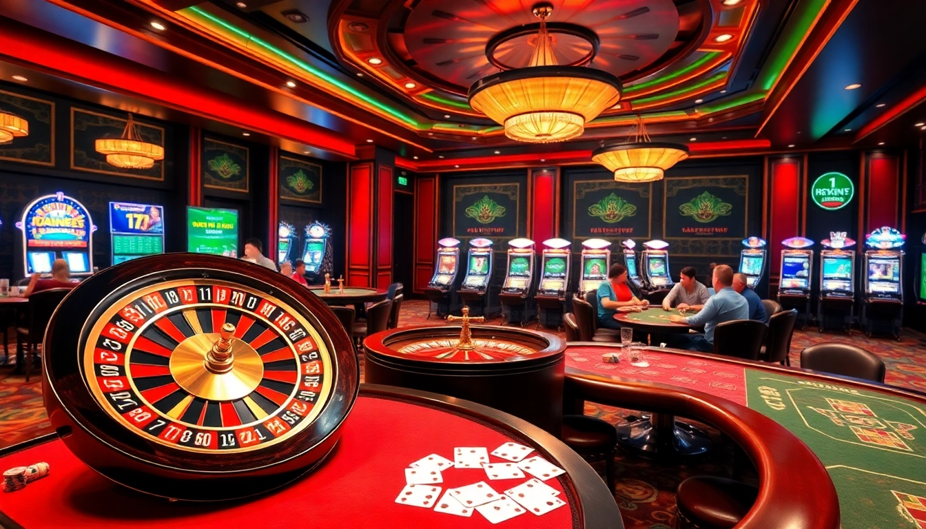 Experience the thrill and excitement of rikvip in a luxurious casino setting with poker and roulette.