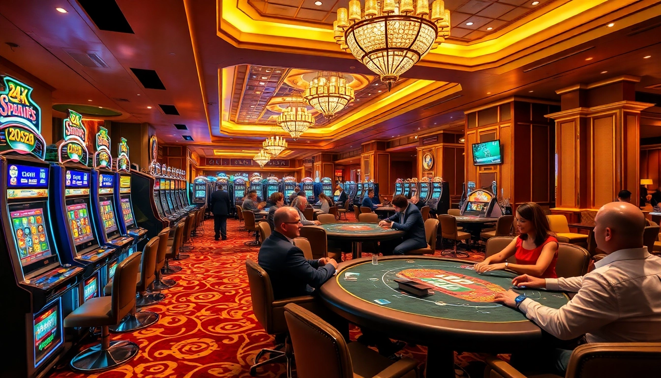 Players winning at the 24k club in a vibrant casino scene.