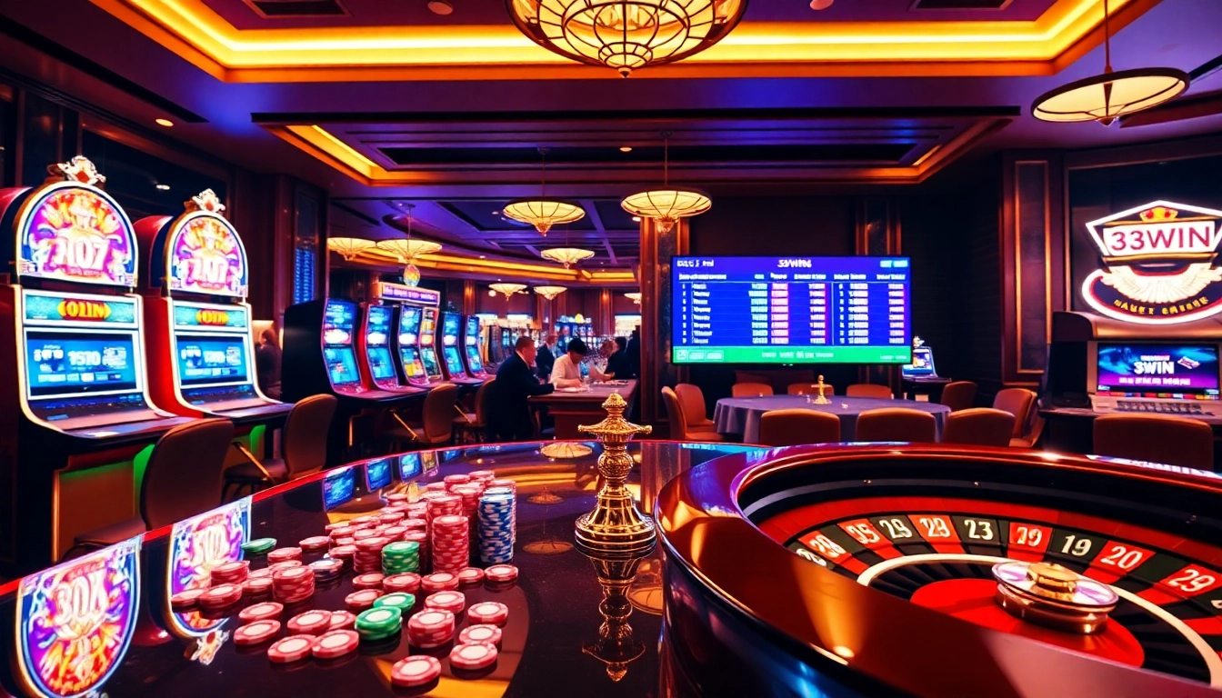 Experience thrilling gambling action at 33WIN with vibrant games and live betting excitement.