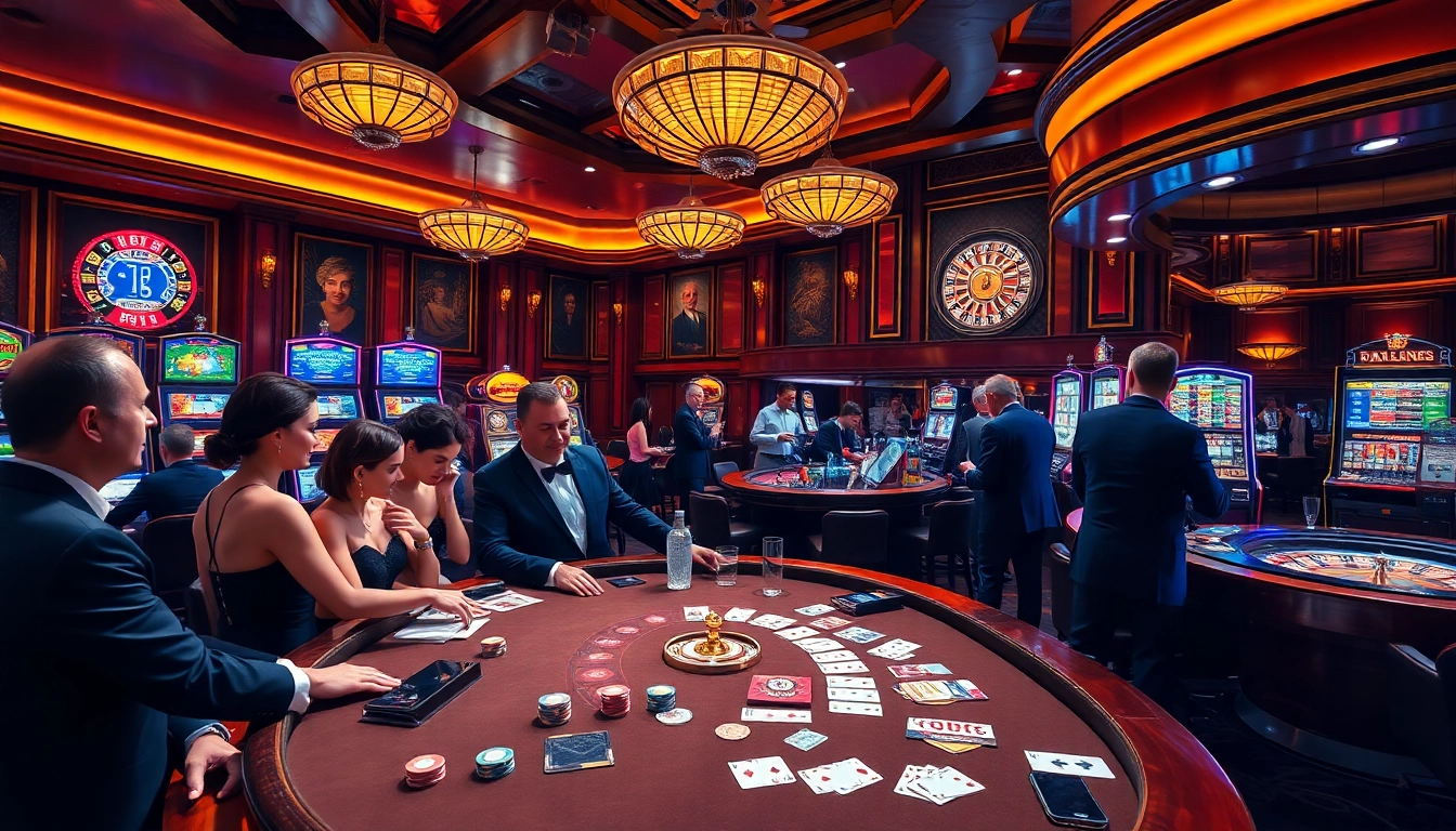 Engaging casino scene showcasing excitement, embodying the journey for a UK visitor visa from Australia.