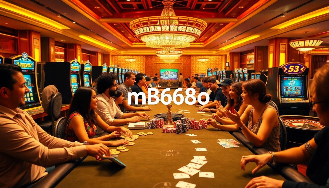 Engage in exciting games at mb668.co, featuring vibrant casino tables and thrilling gambling activities.
